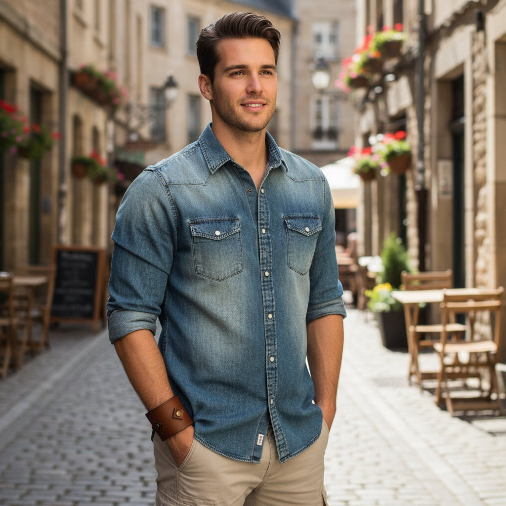 Double-Strap Leather Cuff