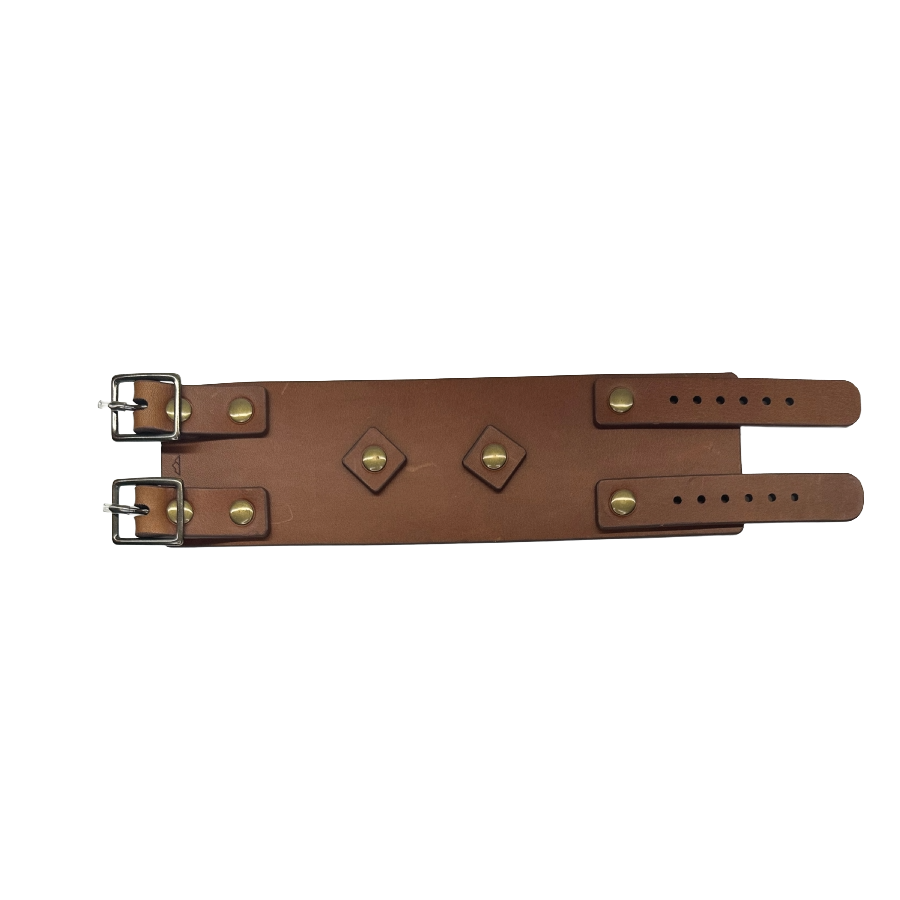 Double-Strap Leather Cuff