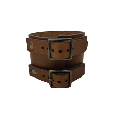 Double-Strap Leather Cuff
