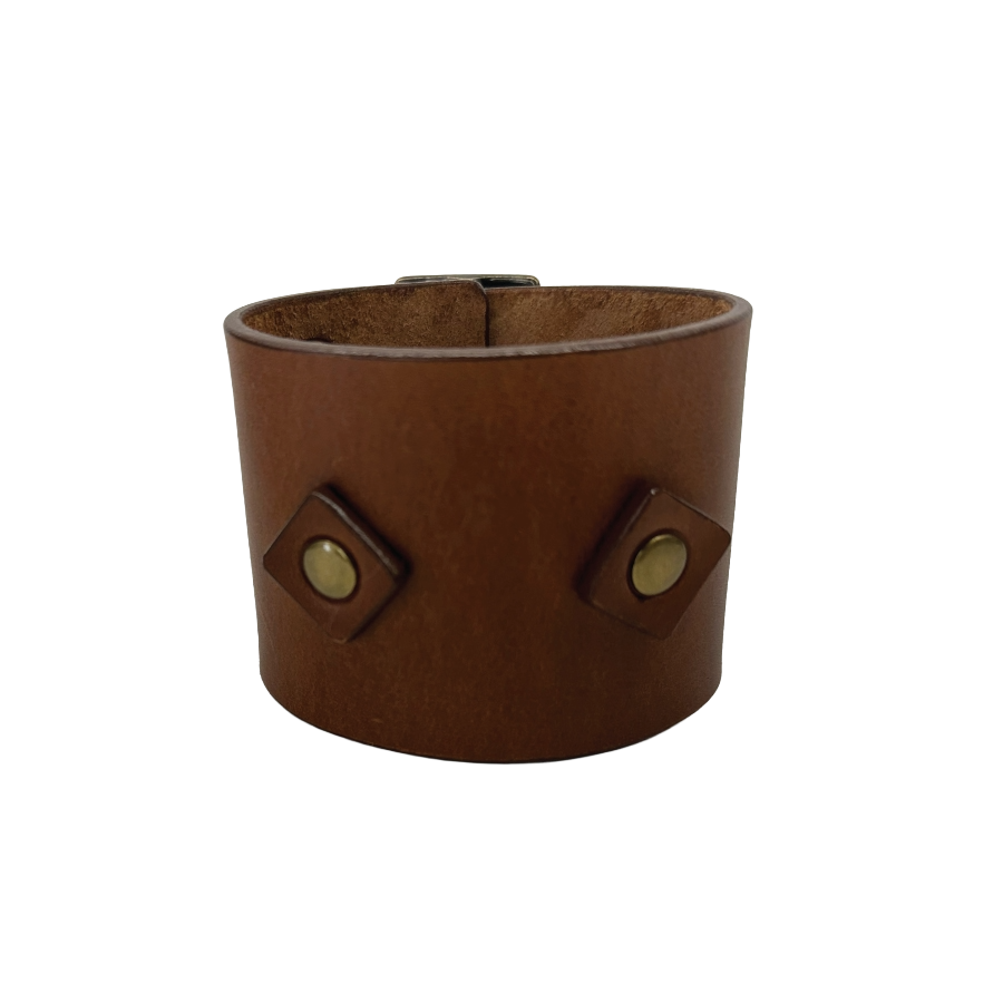 Double-Strap Leather Cuff