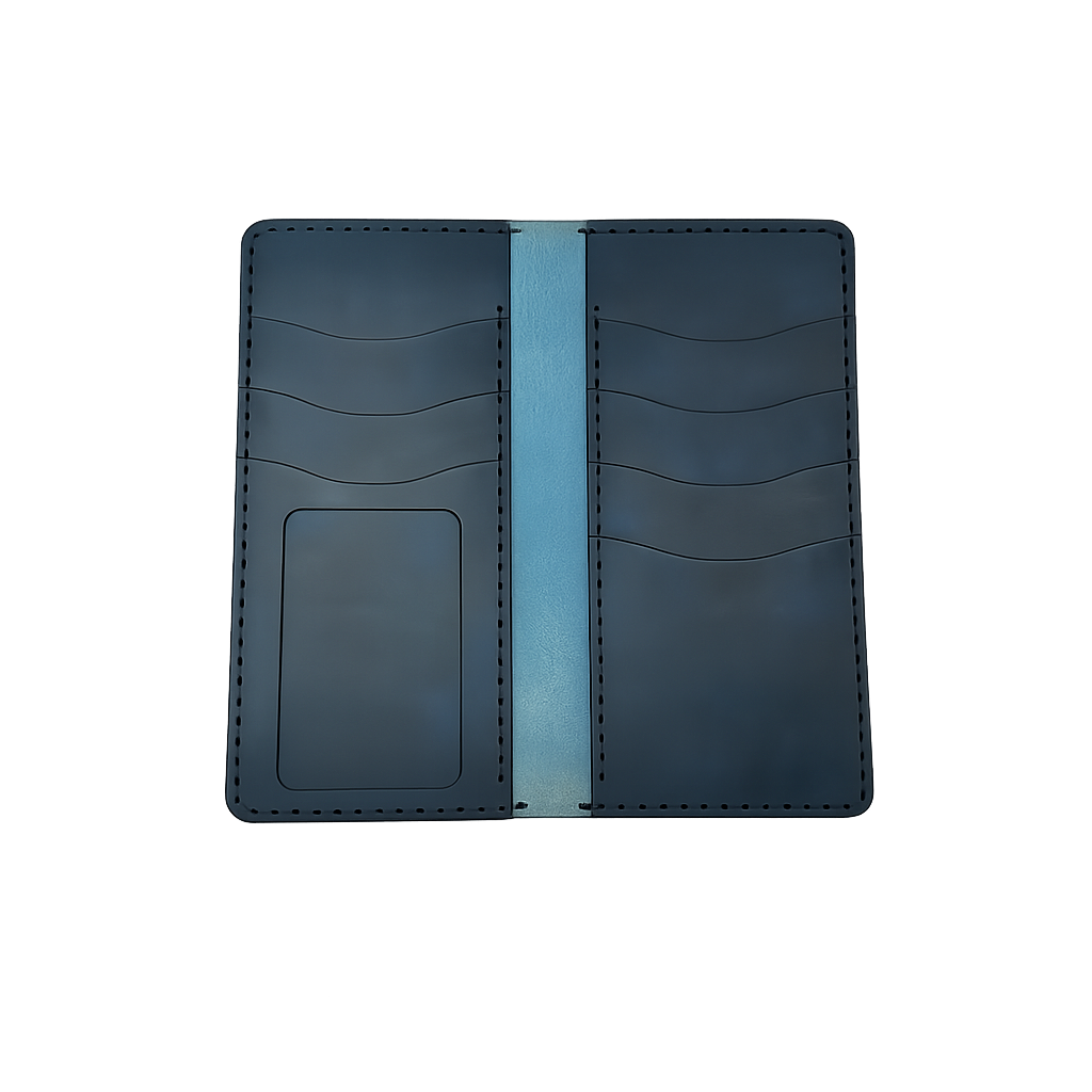 Long Full-Grain Leather Wallet